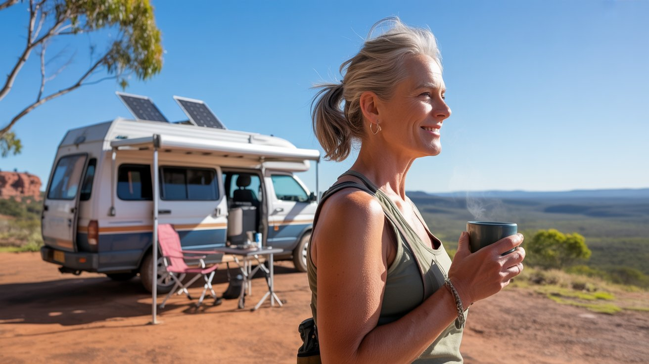 Aging-Friendly Vanlife Prep Checklist for over 55 Checklist for aging‑friendly vanlife preparation, highlighting safety, comfort, health, and mobility considerations for older travellers.