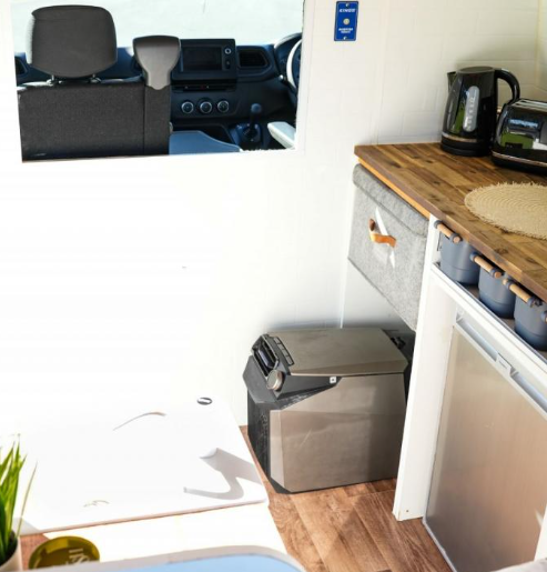 EcoFlow Wave air conditioner installed in my van, ready for vanlife adventures