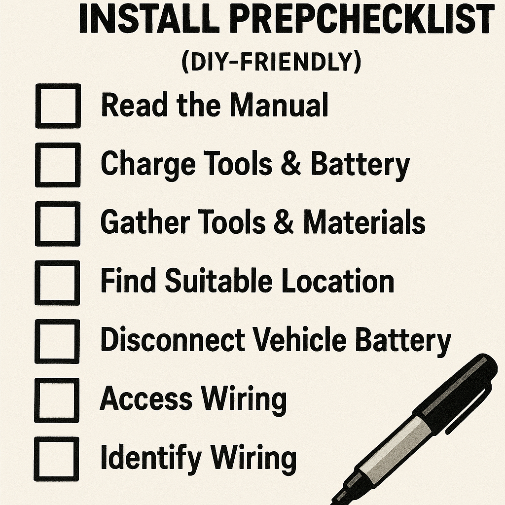 Offline Immobiliser Install Prep Checklist copy and download for Grey Nomads