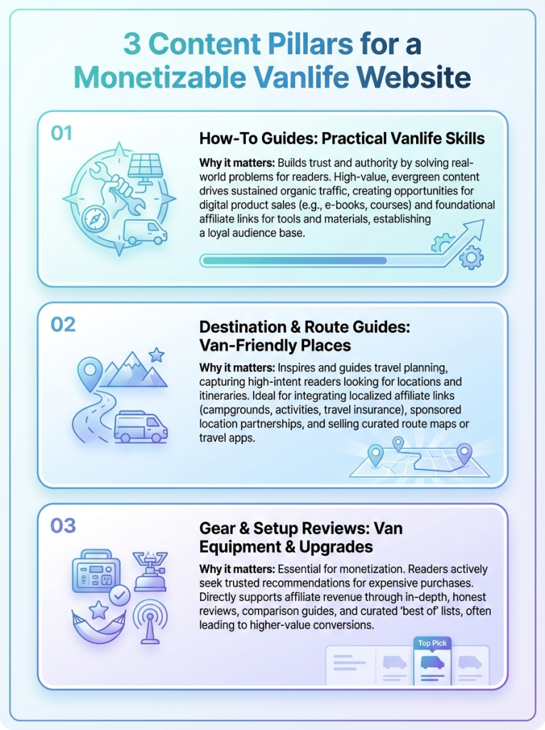Vanlife Guide Introduction 3 Pillars for vanlife
