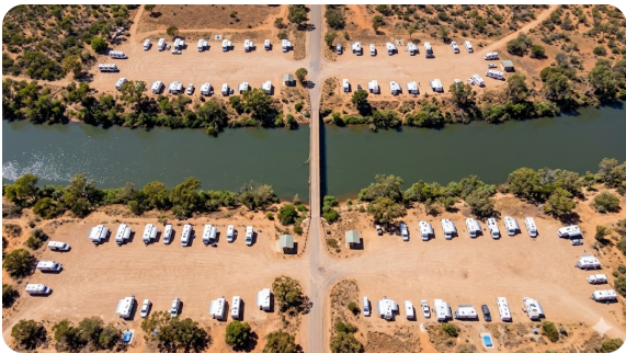 Aerial View of Galena Bridge North and South Rest Areas