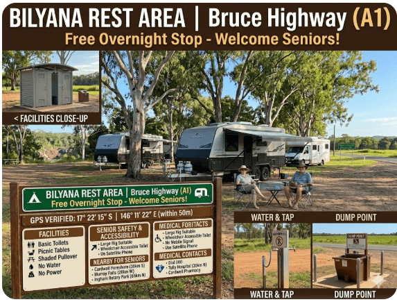 Bilyana Rest Area — Free Camping, Facilities, GPS & Grey Nomad Guide 2026