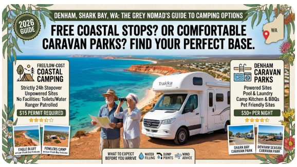 Denham Free Camping Guide — Low-Cost Stays in Shark Bay