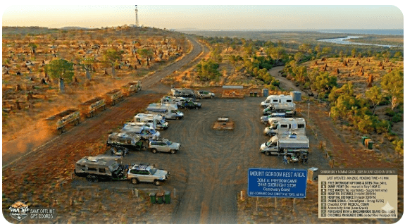 The Mount Gordon Rest Area is a remote, no-frills roadside rest stop on the Burke Developmental Road between Cloncurry and Burketown in far north-west Queensland.