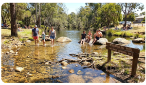 Natural creek swimming area at Woodanilling Pool in the Great Southern region of Western Australia