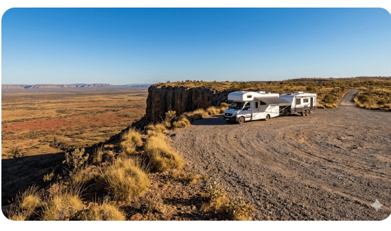 Ngumban Cliff rest area campsite caravan motorhome cliff edge Kimberley Great Northern Highway Western Australia