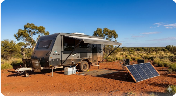 Self-Contained Caravan Setup at Drummonds Reserve The Leave No Trace Standard