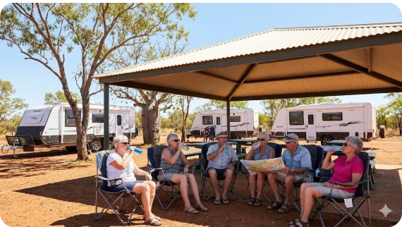 Shaded Facilities for Seniors at Spring Creek Rest Area