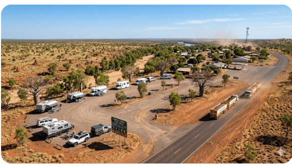 Timber Creek Rest Area free camping guide 2026. GPS, dump point, water, toilets, safety and medical info for senior grey nomads. Save every stop before you lose signal.