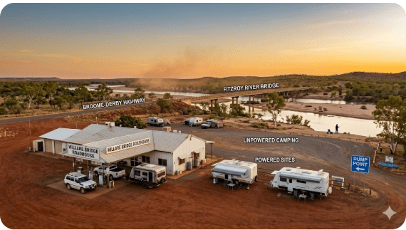 Willare Bridge Roadhouse Guide 2026 – Senior Grey Nomad Stop