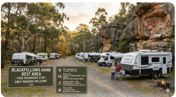 Blackfellows Hand Rest Area – GPS & Overnight Guide 2026