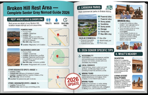 Broken Hill Rest Area on the Silver City Highway in outback NSW