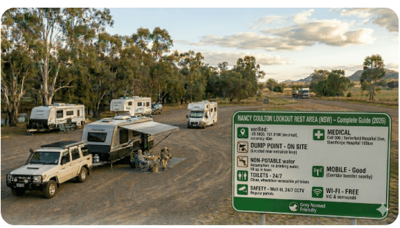 Nancy Coulton Lookout Rest Area is one of those NSW highway stops that works on two levels in 2026