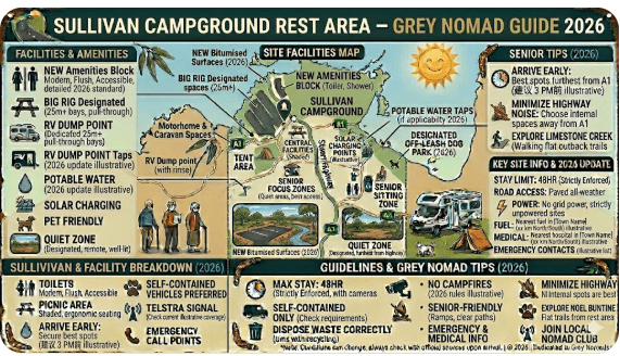 Sullivan Campground Rest Area on the Victoria Highway Northern Territory at sunset