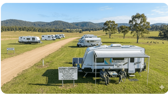  Sunny Corner Recreation Reserve eucalypt forest camping area near Bathurst NSW