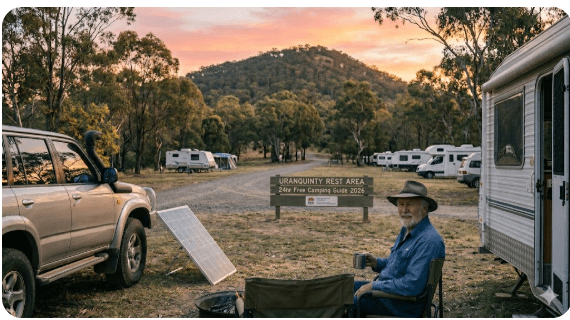 Uranquinty Rest Area on the Olympic Highway between Wagga Wagga and Holbrook NSW. 