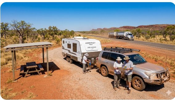 Fitzroy Crossing Rest Area — Major NT/WA Kimberley Grey Nomad Stop