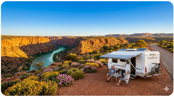 Kalbarri National Park Free Camping — Very Popular WA Stop For Senior Grey Nomads