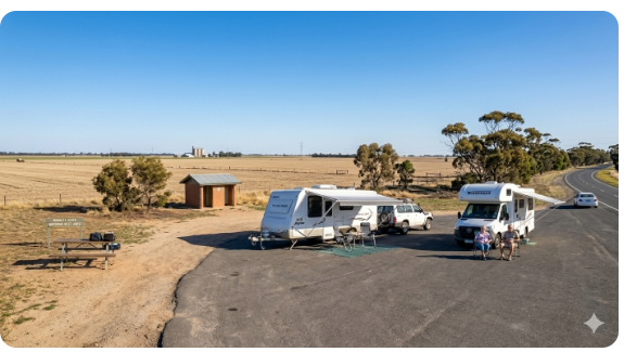 Nhill Rest Area — Free Overnight Stop Before SA | Western Highway Senior Grey Nomad Guide 2026