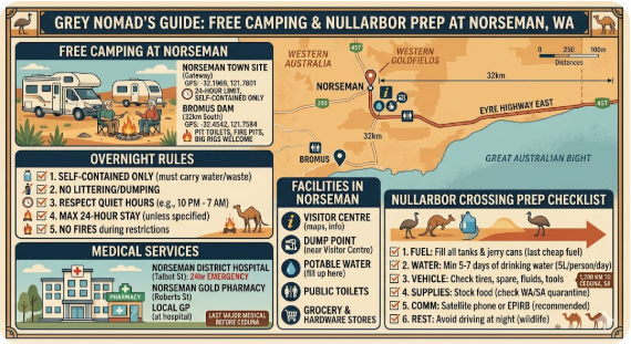 Norseman Free Camping — Senior Grey Nomads WA 2026