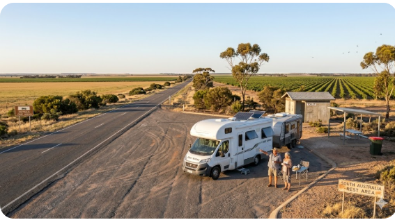 Padthaway Rest Area — Senior Grey Nomads Padthaway SA