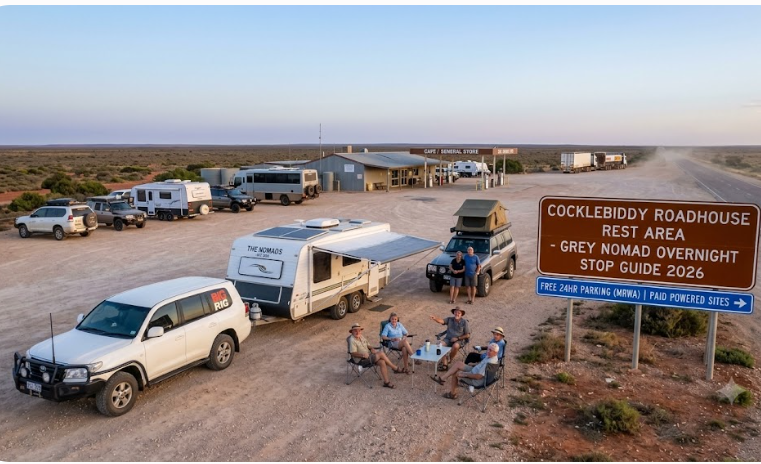 Cocklebiddy Roadhouse Rest Area — Nullarbor Overnight Stop Grey Nomad Guide 2026