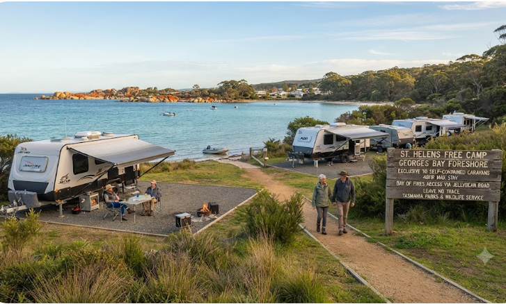 Free Camping St Helens Tasmania — East Coast Grey Nomad Guide 2026