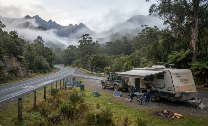 Free Camping Lyell Highway Tasmania — West Coast Grey Nomad Guide 2026