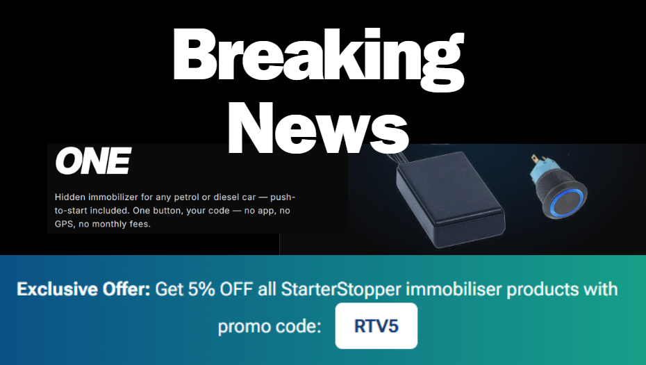 StarterStopper ONE Hidden Immobiliser - Save 5% with code RTV5